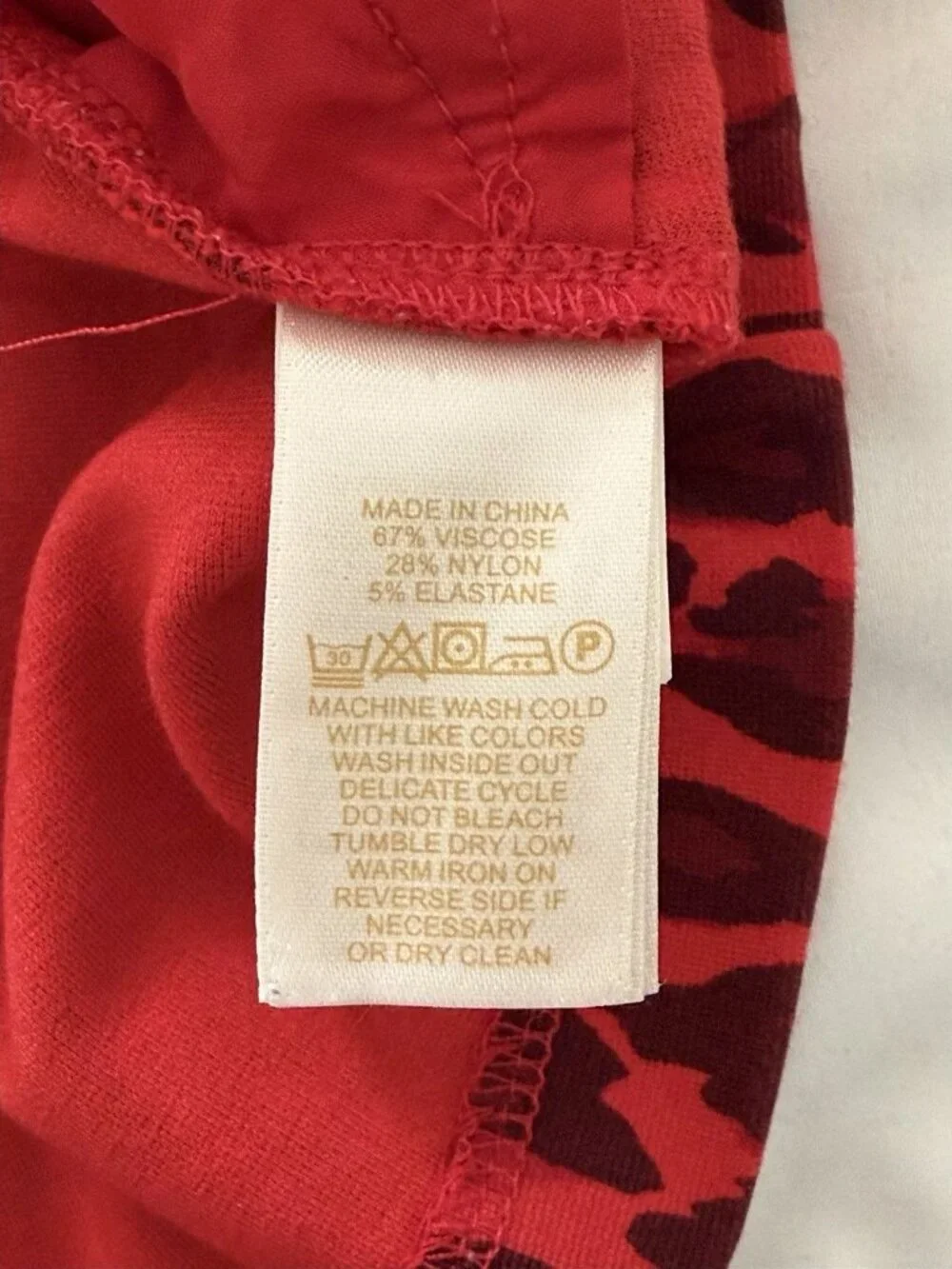 KATE SPADE KIDS GIRLS RED CHEETAH A-LINE SKIRT SZ: 128/ 8Y